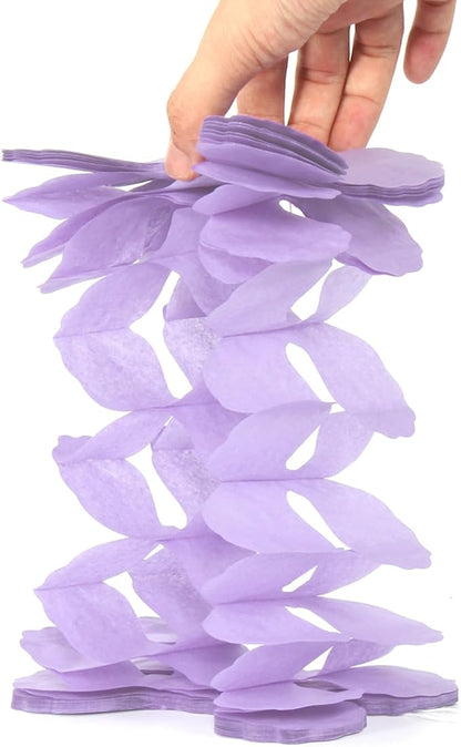 Purple White Lavender Party-Decorations Streamers-Garland - Image 5