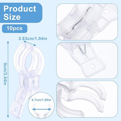 10pcs Balloon Arch Clips Transparent Large Plastic Backdrop Clips Spring Clamps - Image 2