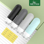 ME.FAN Travel Bottles for Toiletries, TSA Approved 3oz Travel Size Containers, Silicone Squeezable Portable Split Bottle, Travel Accessories for Conditioner, Shampoo, Lotion- 4 Pack Gery