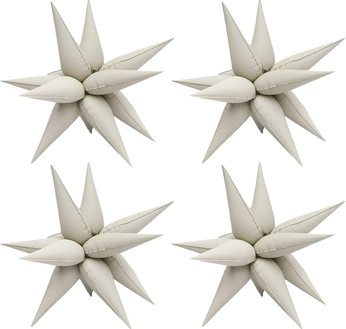 50pcs Matte White Sand 20' Water Drop Foil Cone Mylar Balloons Matte White Sand by Enimapod