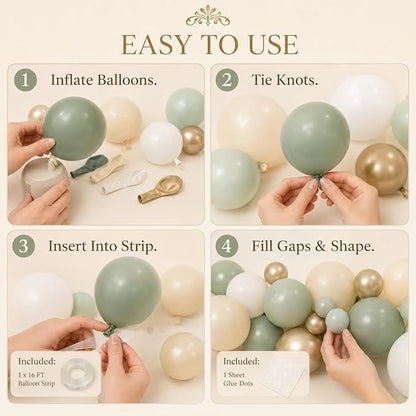 Sage Green Balloon Garland Kit - Image 7