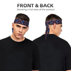Boys Girls Sports Sweatbands, Multipurpose Long Head Band for Yoga Fitness Shower, Fashion Gothic Magic Witch Witchy Headwear Head Decor