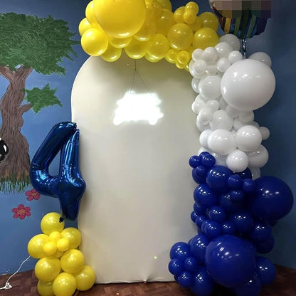 Isndare Navy Blue Yellow White Balloons, 12 Inch Navy Yellow Party Dark Yellow - Image 4