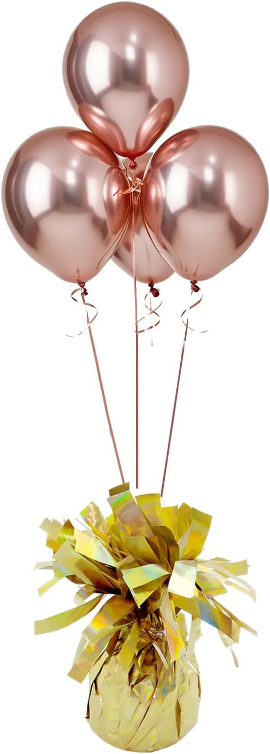 Metallic Gold Balloon Weights, 12 Pack | Metallic gold PET film; helium balloon - Image 8