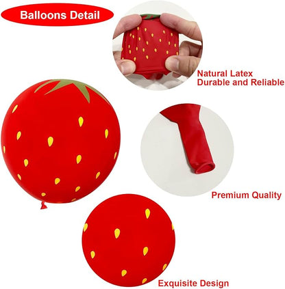 Strawberry Balloons Fruit Balloons Red Balloon Fruit Themed Balloon Party - Image 4