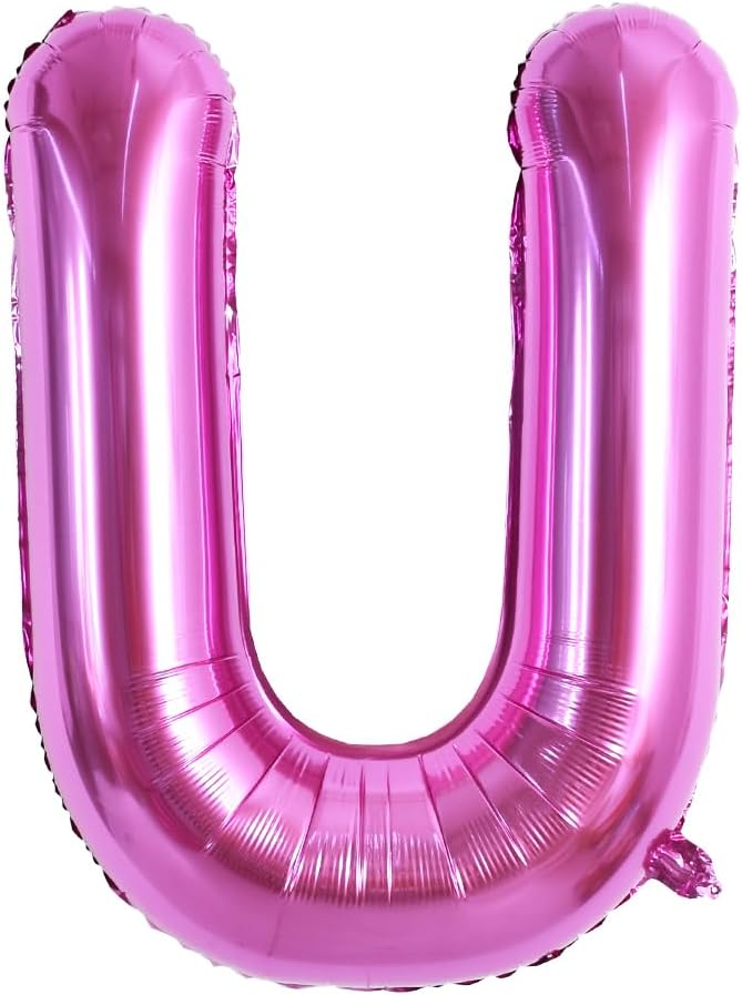 TONIFUL 40 Inch Large Rose Red Letter U Balloons by TONIFUL