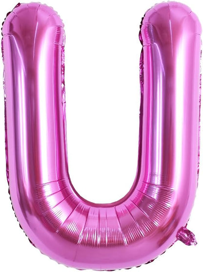 TONIFUL 40 Inch Large Rose Red Letter U Balloons by TONIFUL