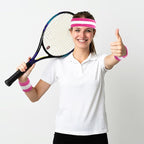 ONUPGO Sweatband Headbands for Men & Women -12PCS Sports Headbands Moisture Wicking Athletic Cotton Terry Cloth Headband for Tennis,Basketball,Football,Gym,Working Out