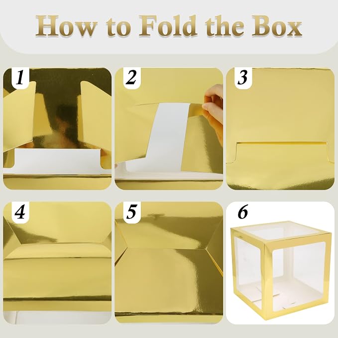 Voircoloria Baby Boxes with Letters, 4 Transparent Balloon Boxes | - Image 7