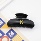 Acrylic Letter Hair Clips for Women -Black Monogram Hair Claw Alphabet Large Hair Clip, Fashion Glitter Claw Clips Elegant And Durable Hair Accessory, Letter B