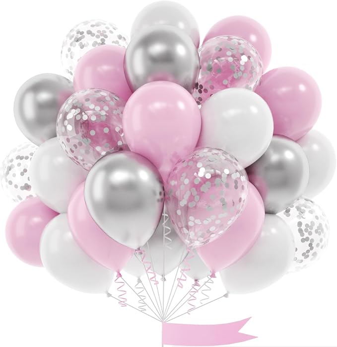 Pink and Silver Balloon by OTLGEUA