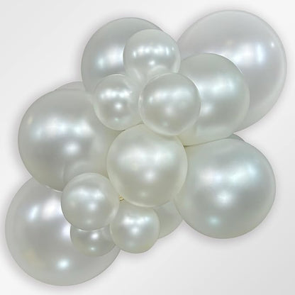 Sempertex Pearl White Balloons, 11 Inch, vibrant color, - Image 2