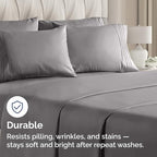 King Pillow Cases Set of 8 - Ultra Soft Hotel Quality Pillowcase Covers - Comfy. Cozy & Wrinkle Free - Shrink, Stain and Fade Resistant - Machine Washable Pillow Protectors - 8 Piece Set - Dark Grey