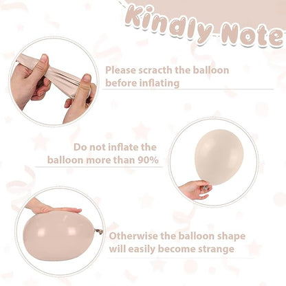 Blush Gold Beige Neutral Balloons - Image 7