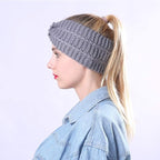 DRESHOW Knit Crochet Headband for Women Ear Warmer Soft Turban Stretch Warmer Headbands Winter Fashion Head Wrap