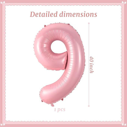 40 Inch Pink Number 9 Balloon Suitable - Image 2