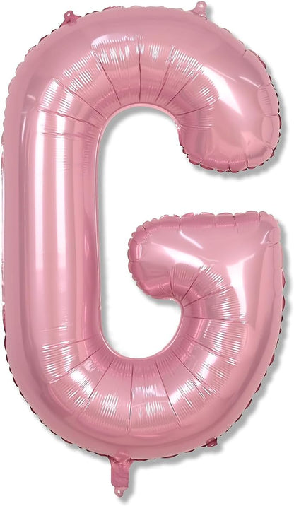 G Letter Balloon Pastel Pink, Large Inflatable Baby Pink Name Balloon Letters G by Lingqiang