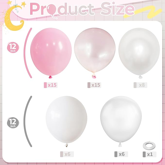Pink and White Balloons - Image 2