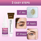 Eyelash & Eyebrow Color Kit, Professional Instant Lash & Brow Color Kit, Easy to Use with Natural Results, DIY Hair Coloring Eye Brow & Eye Lash Set for Beginner Salon Beauty 7ml (Coffee/Dark Brown)