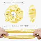 LILYSILK Silk Hair Scrunchies/Ties for Frizz & Breakage Prevention, 100% Mulberry, No Damage, Elastic ponytail Holders, 1Pc, Gold