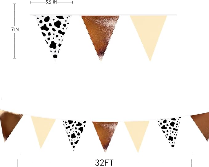 32Ft Western Party Decorations Western Cowboy Triangle Banner Flag Fabric - Image 2