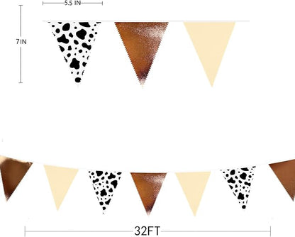 32Ft Western Party Decorations Western Cowboy Triangle Banner Flag Fabric - Image 2
