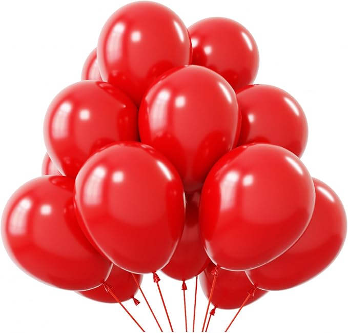 KBZVNAF Red Balloons Latex Party Balloons by KBZVNAF