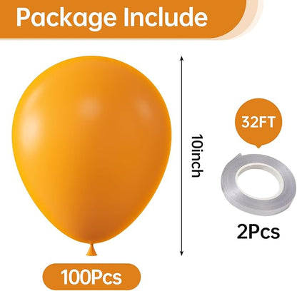 10 Inch Orange Balloons - Image 2