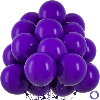 50pcs Dark Purple Balloons, 12inch Helium Quality Deep Purple Balloons | by ZizasAry