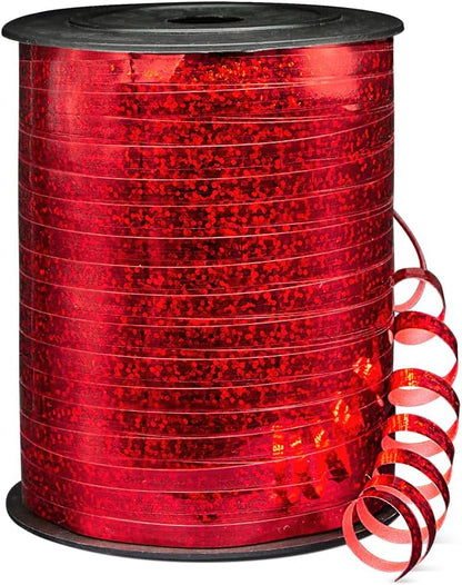 500 Yards Shiny Metallic Red Curling Ribbon by Isaspire