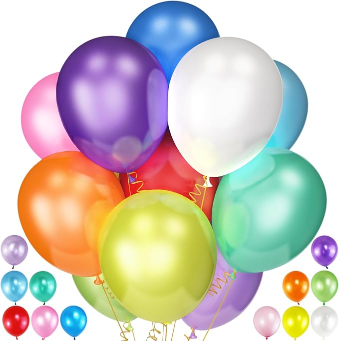 120Pcs Balloons Assorted Colors, 12 Inch Latex Party Balloon by Qikoolaa