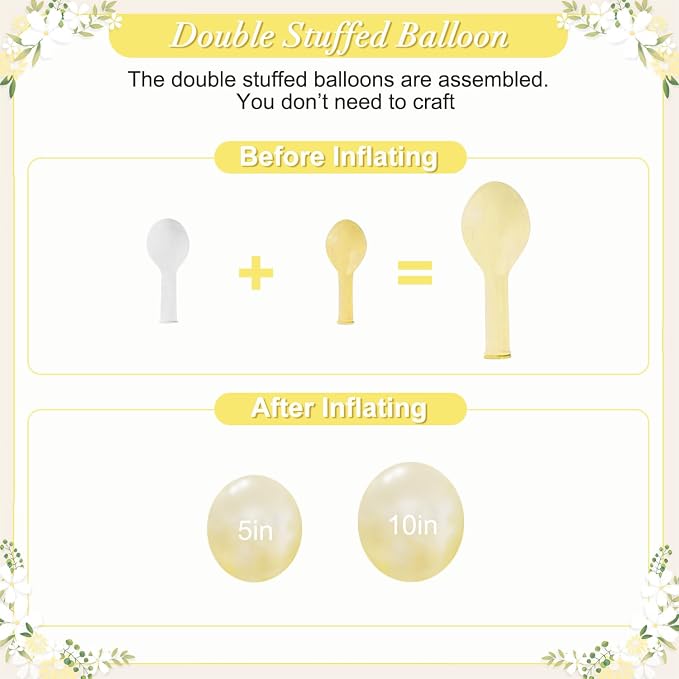 Yellow Balloon Arch Kit for Baby Shower Bridal Shower Decorations | 108Pcs - Image 6