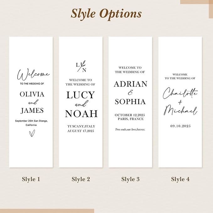 Custom Wedding Welcome Banner, Personalized Cotton Hanging Sign | - Image 5