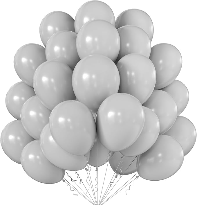 10 Inch Gray Balloons by KALOR