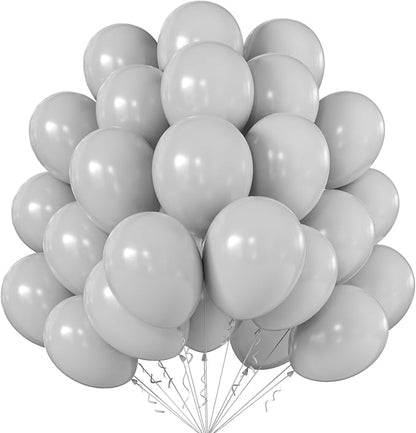 12 Inch Gray Balloons, Baby Shower, Graduate Party Decorations by KALOR