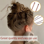 330 Count U Shaped Hair Pins Brown, YINGFENG 2.4inch Brown Bun Pins Bun Hair Pins for Women Girls with Storage Box, Hair Accessories for All Women Hair Types
