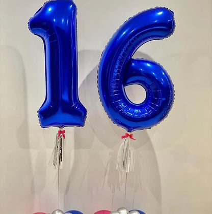40 Inch Navy Blue 27 Balloons Giant Number 27 Balloons Navy Blue 27 Birthday - Image 5