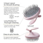 Terra Distribution Scalp Scrubber [Made in Japan] Unique Layout Shampoo Brush for Smooth Brushing Long Hair, Head Massage, Men, Women, and Gift