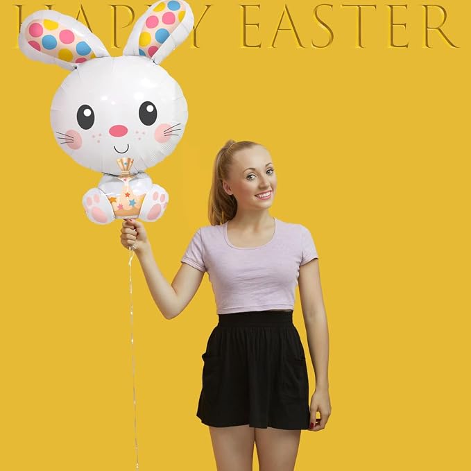 Bunny Balloons Colorful Rabbit Foil Balloon Easter Balloons - Image 7