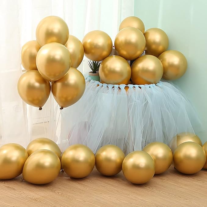 5 inch Metallic Gold Balloons - Image 7