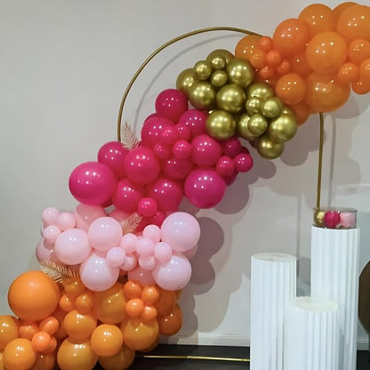 Hot Pink and Orange Gold Balloons 12inch 60pcs Light Pink Metallic Gold Helium - Image 3
