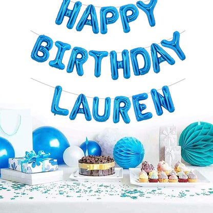 TONIFUL 65 Pcs 16 Inch Blue Happy Birthday Balloons and 2 Sets A-Z Foil Letters - Image 5