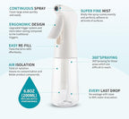 TANSHINE Continuous Spray Bottle for Hair,Ultra Fine Mist Water Hair Spray Bottles,Mister Spray Bottle,Refillable Plastic Sprayer for Hairstyling, Cleaning,Alcohol, Plants, Salons,6.8oz/200ml,Clear
