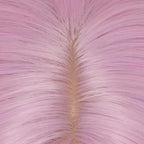 BUFASHION 14" Women Short Light Pink Kinky Straight Cosplay Synthetic Wigs With Air Bangs 46 Colors Available (Light Pink)