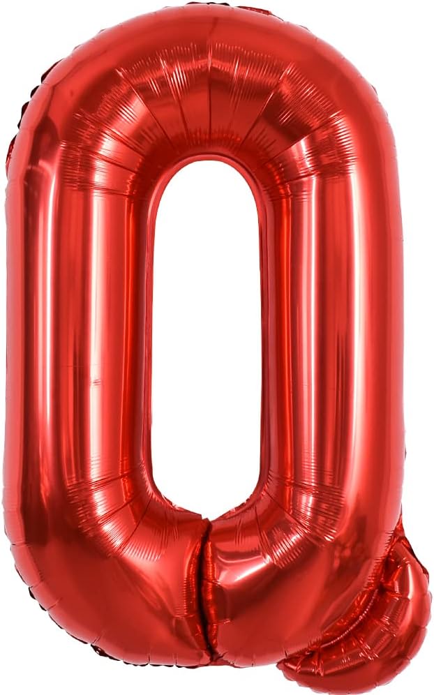 TONIFUL 40 Inch Large Bright Red Letter Balloons A-Z, Giant Jumbo Helium Foil by TONIFUL