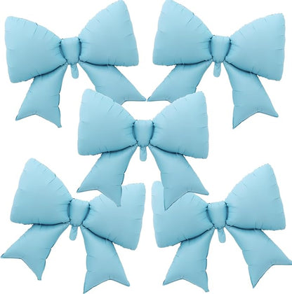 Vuzvuv 5Pcs 38 Inch Giant Blue Bow Balloon by Vuzvuv