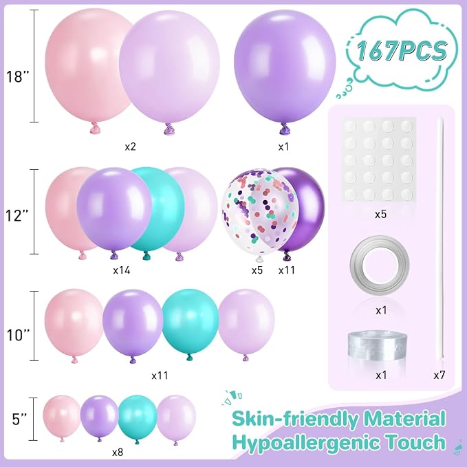 Mermaid Balloon Garland Arch Kit - Image 2