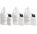Gallon Shampoo Conditioner and Body Wash Refillable Set with 10.14 oz Matching Pump Bottles 9Pcs Large Capacity Hotel Supplies and Toiletries