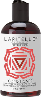 Laritelle Organic Travel Size Conditioner 2 oz | Fortifying, Strengthening & Rejuvenating | Stops Hair Shedding, Promotes Hair Growth | Ayurvedic Herbs, Lavender, Ginger, Rosemary, Patchouli & Cloves