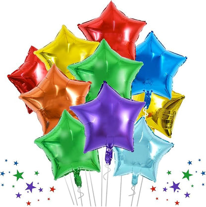 TONIFUL 30 Pcs Star Shaped Balloons 18 Inch Large Rainbow Foil Balloons | by TONIFUL